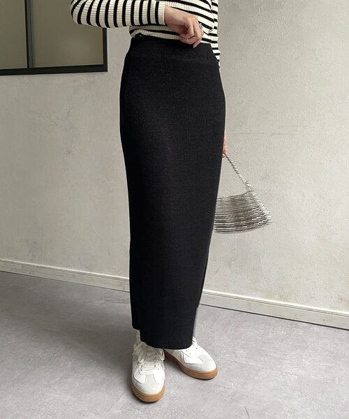 セール】ラメリブニットナロースカート（スカート）｜Thevon（ゼボン
