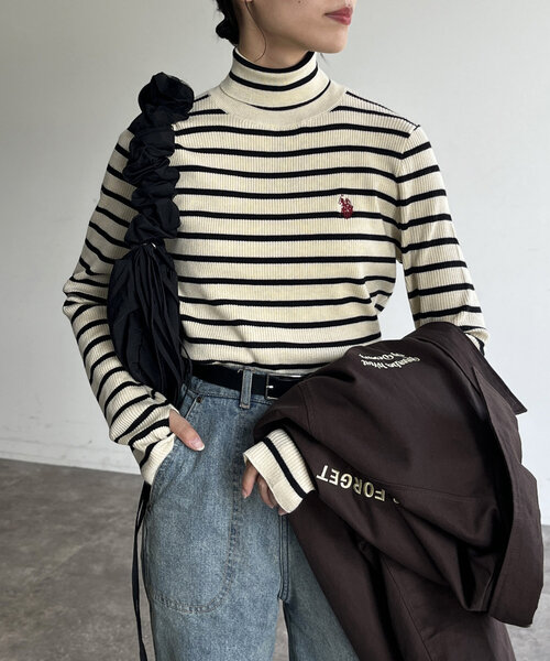 CPCM(シーピーシーエム)の「【U.S. POLO ASSN. 】ウォッシャブルハイネックニット(ニット/セーター・レディース・アイボリー/ブラック/ネイビー/オレンジ/ホワイト・FREE)」の21枚目の写真