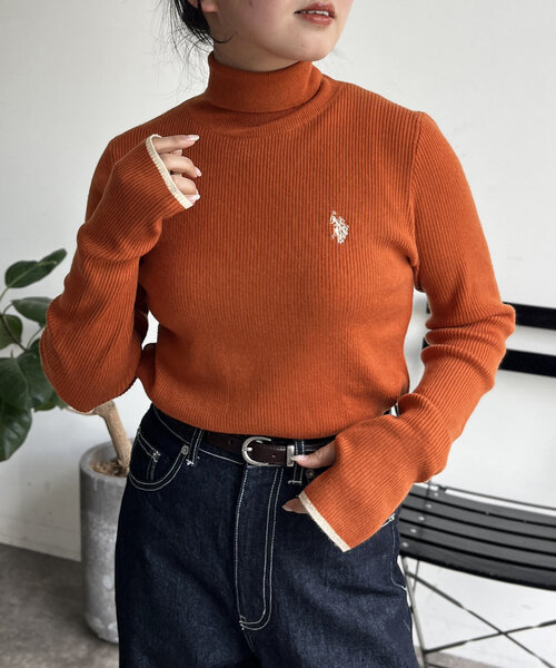 CPCM(シーピーシーエム)の「【U.S. POLO ASSN. 】ウォッシャブルハイネックニット(ニット/セーター・レディース・アイボリー/ブラック/ネイビー/オレンジ/ホワイト・FREE)」の18枚目の写真