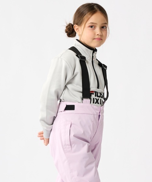FILA(フィラ)の「ハーフジップストレッチフリース(その他トップス・キッズ・シルバーグレー/ブラック・140/150/160/130)」の2枚目の写真