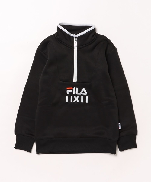 FILA(フィラ)の「ハーフジップストレッチフリース(その他トップス・キッズ・シルバーグレー/ブラック・140/150/160/130)」の4枚目の写真