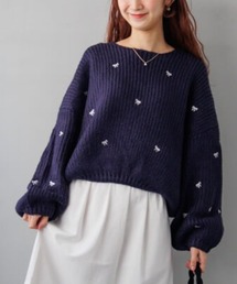 flower | スウィートエンブロイダリーニット(ニット/セーター)