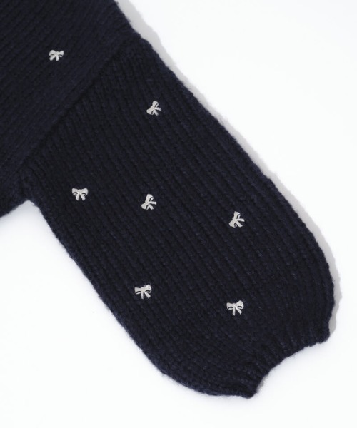 flower（フラワー）の「スウィートエンブロイダリーニット（ニット/セーター・レディース・ネイビー/レッド/アイボリー・FREE）」の15枚目の写真