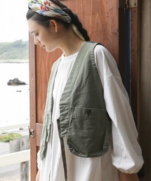 【SALE40%OFF】Brocante ブロカント 撚杢アムンゼン 裏起毛 ロンジレ 38-220Z ベスト 重ね着　日本製 レディース【AW】 SALE40%OFF】Brocante ブロカント 撚杢アムンゼン 裏起毛