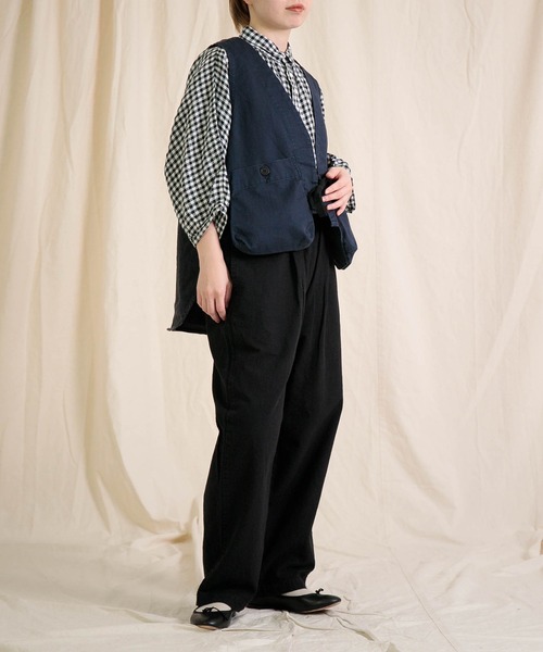Brocante（ブロカント）の「[Brocante / ブロカント] ヘリンボン シャスジレ（ベスト・レディース・アイボリー/オリーブ/ネイビー・2）」の16枚目の写真