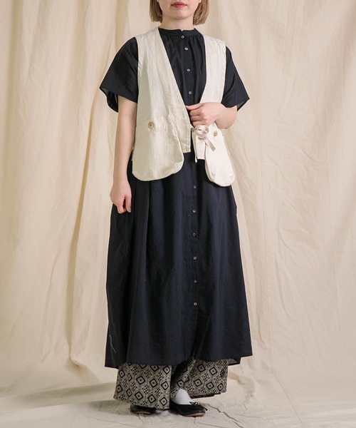 Brocante（ブロカント）の「[Brocante / ブロカント] ヘリンボン シャスジレ（ベスト・レディース・アイボリー/オリーブ/ネイビー・2）」の20枚目の写真
