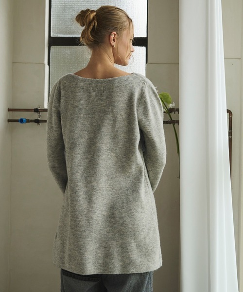 loin nuit(ロワンニュイ)の「tulle slit design knit / チュールスリットデザインニット(ニット/セーター・レディース・ボルドー/ブルー/グレー・FREE)」の22枚目の写真