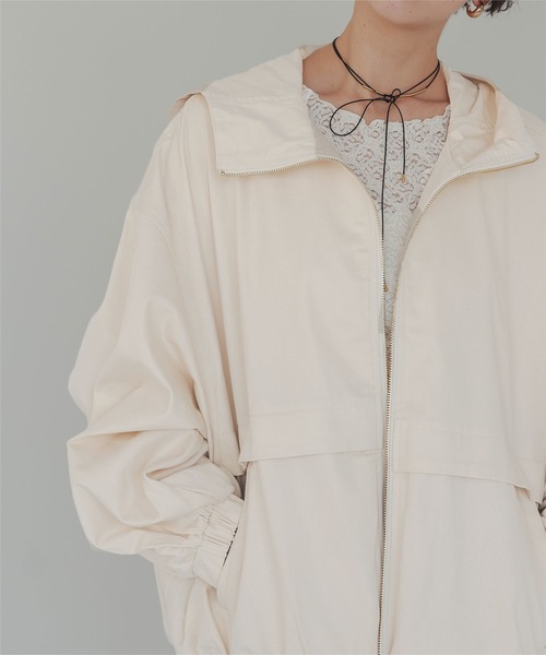 titivate（ティティベイト）の「コットンツイルダブルジップマウンテンパーカー（マウンテンパーカー・レディース・アイボリー/ネイビー/ベージュ・S/M/L）」の6枚目の写真