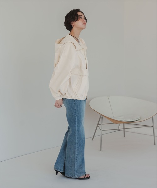 titivate（ティティベイト）の「コットンツイルダブルジップマウンテンパーカー（マウンテンパーカー・レディース・アイボリー/ネイビー/ベージュ・S/M/L）」の7枚目の写真