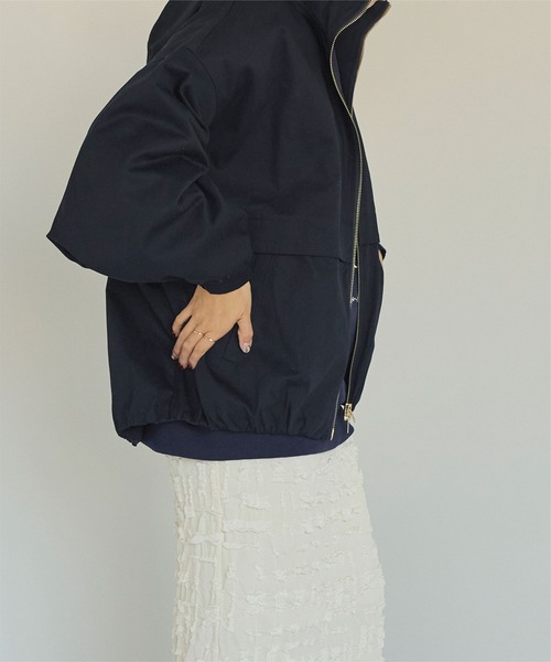 titivate（ティティベイト）の「コットンツイルダブルジップマウンテンパーカー（マウンテンパーカー・レディース・アイボリー/ネイビー/ベージュ・S/M/L）」の13枚目の写真