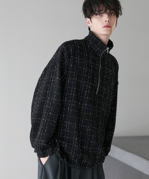 ASTRONOMY（アストロノミー）の「ツイードハーフジッププルオーバー（その他トップス・メンズ・ブラック/ホワイト・L/M/S）」の10枚目の写真