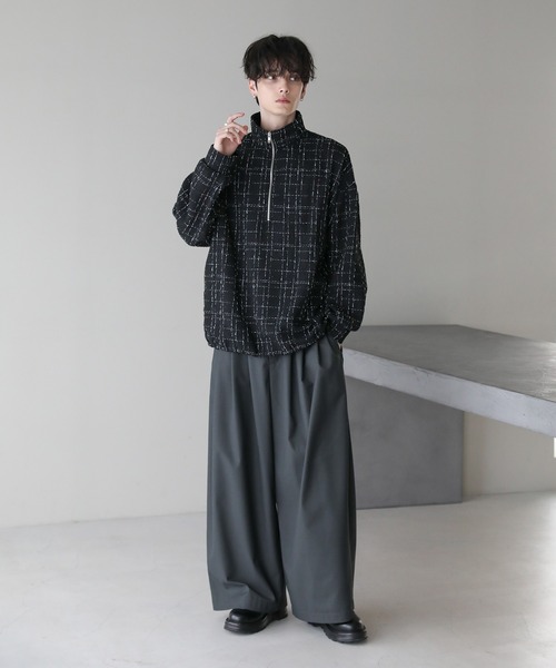 ASTRONOMY（アストロノミー）の「ツイードハーフジッププルオーバー（その他トップス・メンズ・ブラック/ホワイト・L/M/S）」の14枚目の写真