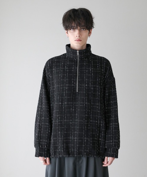 ASTRONOMY（アストロノミー）の「ツイードハーフジッププルオーバー（その他トップス・メンズ・ブラック/ホワイト・L/M/S）」の17枚目の写真