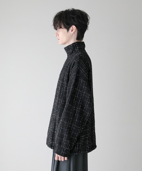 ASTRONOMY（アストロノミー）の「ツイードハーフジッププルオーバー（その他トップス・メンズ・ブラック/ホワイト・L/M/S）」の18枚目の写真