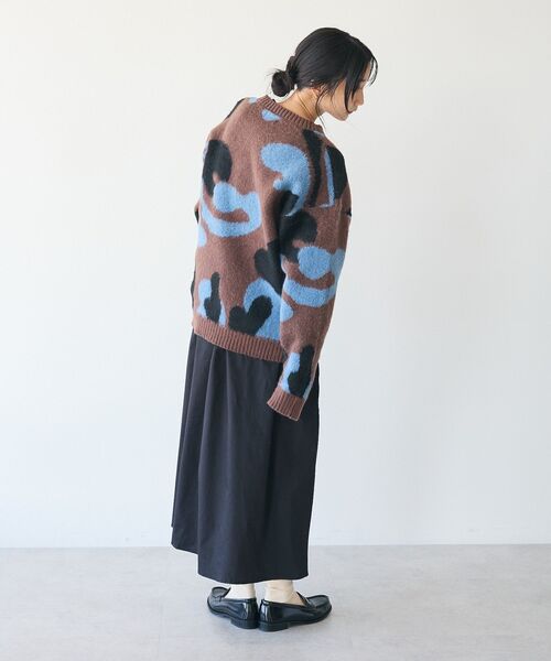 CRAFT STANDARD BOUTIQUE（クラフトスタンダードブティック）の「【ユニセックス】シャギージャガードクルーネックニット（ニット/セーター・レディース・ブラウン/ライトグレー・XL/L/M）」の17枚目の写真