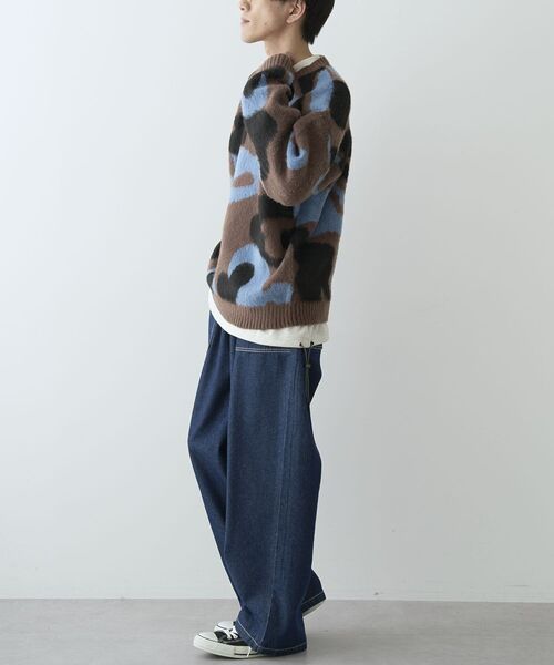 CRAFT STANDARD BOUTIQUE（クラフトスタンダードブティック）の「【ユニセックス】シャギージャガードクルーネックニット（ニット/セーター・レディース・ブラウン/ライトグレー・XL/L/M）」の22枚目の写真