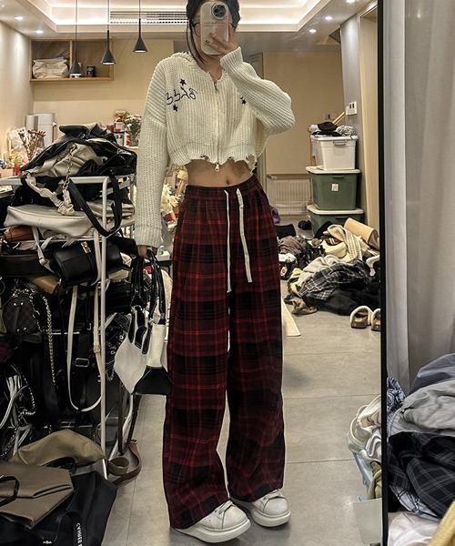 Ressaca（レサーカ）の「ルーズシルエットチェック柄イージーパンツ（その他パンツ・レディース・ブラック/レッド/イエロー・M/L/XL）」の14枚目の写真