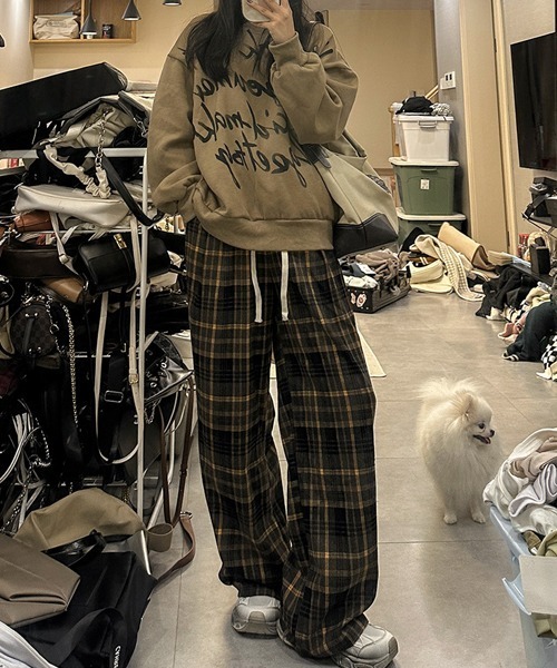 Ressaca（レサーカ）の「ルーズシルエットチェック柄イージーパンツ（その他パンツ・レディース・ブラック/レッド/イエロー・M/L/XL）」の7枚目の写真