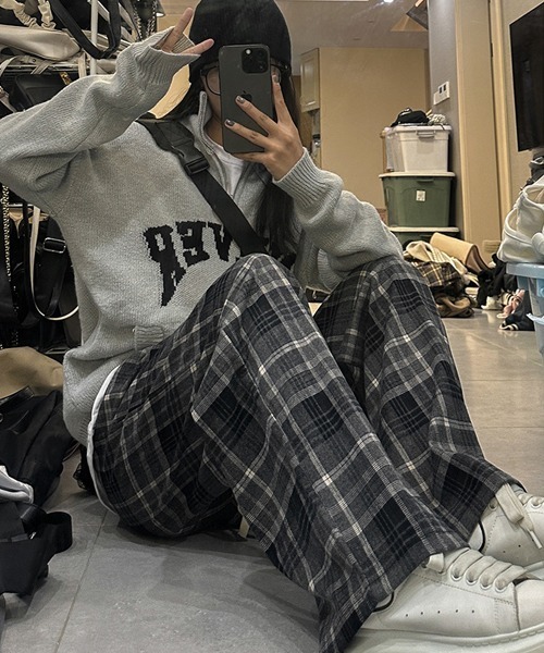 Ressaca（レサーカ）の「ルーズシルエットチェック柄イージーパンツ（その他パンツ・レディース・ブラック/レッド/イエロー・M/L/XL）」の20枚目の写真