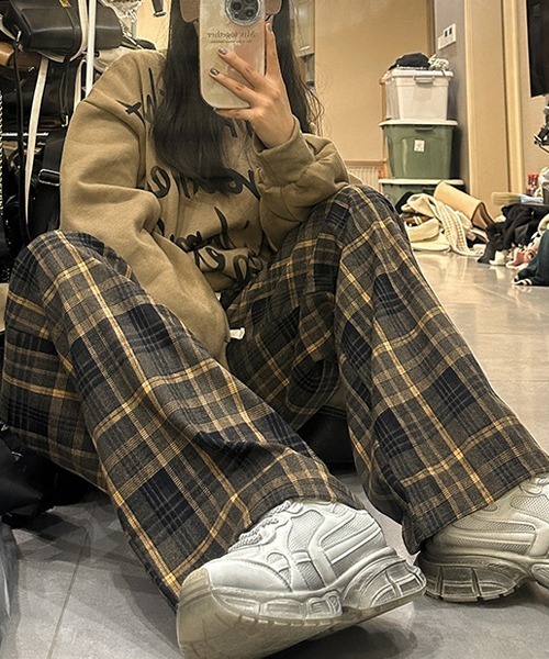 Ressaca（レサーカ）の「ルーズシルエットチェック柄イージーパンツ（その他パンツ・レディース・ブラック/レッド/イエロー・M/L/XL）」の10枚目の写真