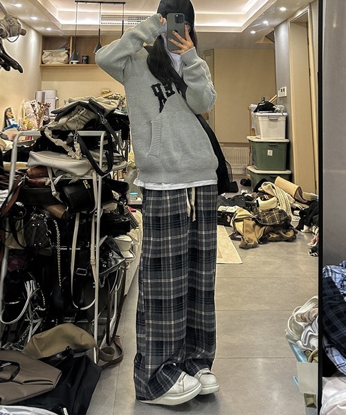 Ressaca（レサーカ）の「ルーズシルエットチェック柄イージーパンツ（その他パンツ・レディース・ブラック/レッド/イエロー・M/L/XL）」の5枚目の写真