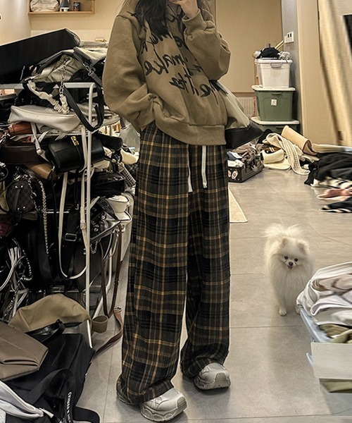 Ressaca（レサーカ）の「ルーズシルエットチェック柄イージーパンツ（その他パンツ・レディース・ブラック/レッド/イエロー・M/L/XL）」の8枚目の写真