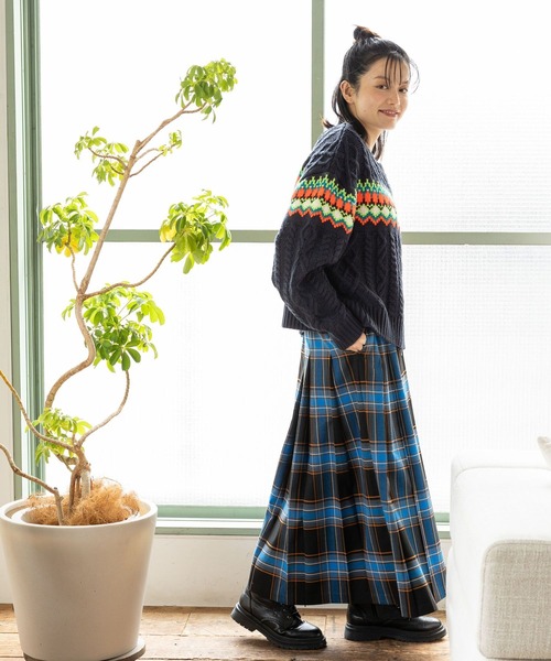 ニコ セール】ネオンノルディックZIPカーディガン（カーディガン/ボレロ