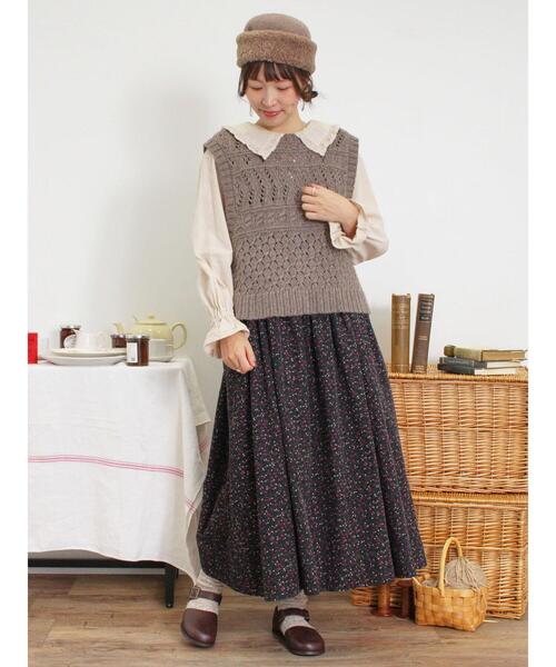 Samansa Mos2（サマンサ モスモス）の「【Fluffy Wool Blend】前後着柄