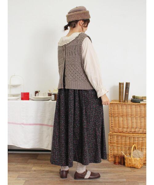 Samansa Mos2（サマンサ モスモス）の「【Fluffy Wool Blend】前後着柄