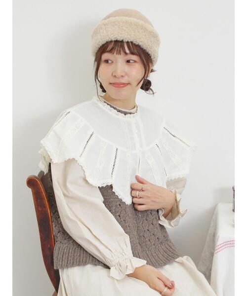 サマンサモスモス　手編みベスト Samansa Mos2（サマンサ モスモス）の「柄編みニットベスト