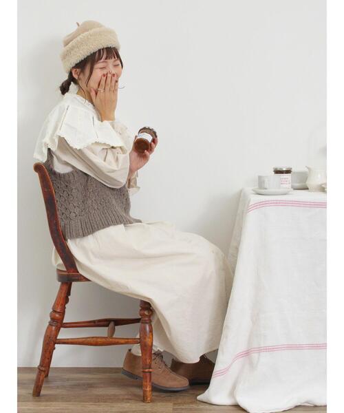 Samansa Mos2（サマンサ モスモス）の「【Fluffy Wool Blend】前後着柄