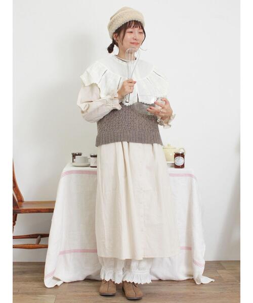 Samansa Mos2（サマンサ モスモス）の「【Fluffy Wool Blend】前後着柄