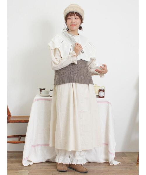 Samansa Mos2（サマンサ モスモス）の「【Fluffy Wool Blend】前後着柄