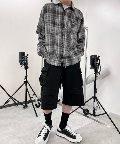 Figments（フィグメンツ）の「ヴィンテージマルチカーゴスウェットハーフパンツ（スウェットパンツ・レディース・スミクロ/ブラック系その他・FREE）」の21枚目の写真