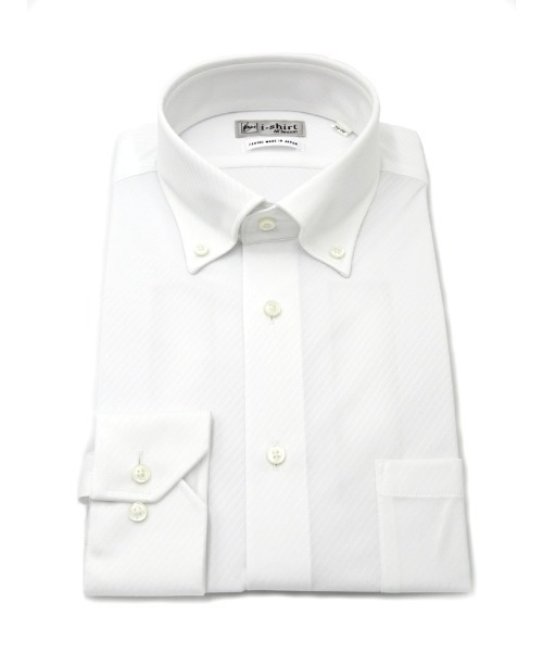 HARUYAMA(ハルヤマ)の「WEB限定【完全ノーアイロン】長袖 アイシャツ ボタンダウン ストレッチ ガルゼ柄 i-shirt 通年(ビジネスシャツ・メンズ・ホワイト/ラベンダー/サックスブルー・首回り39cm-裄丈78cm/M82/首回り41cm-裄丈80cm/L84/首回り43cm-裄丈82cm/LL86/首回り45cm-裄丈86cm/首回り37cm-裄丈78cm/S80)」の2枚目の写真