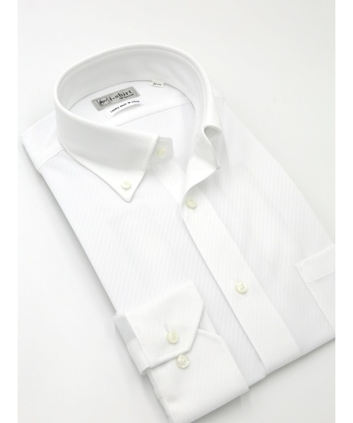 HARUYAMA(ハルヤマ)の「WEB限定【完全ノーアイロン】長袖 アイシャツ ボタンダウン ストレッチ ガルゼ柄 i-shirt 通年(ビジネスシャツ・メンズ・ホワイト/ラベンダー/サックスブルー・首回り39cm-裄丈78cm/M82/首回り41cm-裄丈80cm/L84/首回り43cm-裄丈82cm/LL86/首回り45cm-裄丈86cm/首回り37cm-裄丈78cm/S80)」の4枚目の写真