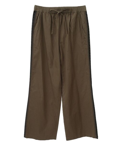 CRAFT STANDARD BOUTIQUE(クラフトスタンダードブティック)の「刺繍ライン入ツイルパンツ(チノパンツ・レディース・カーキ/チャコールグレー・M/L)」の22枚目の写真