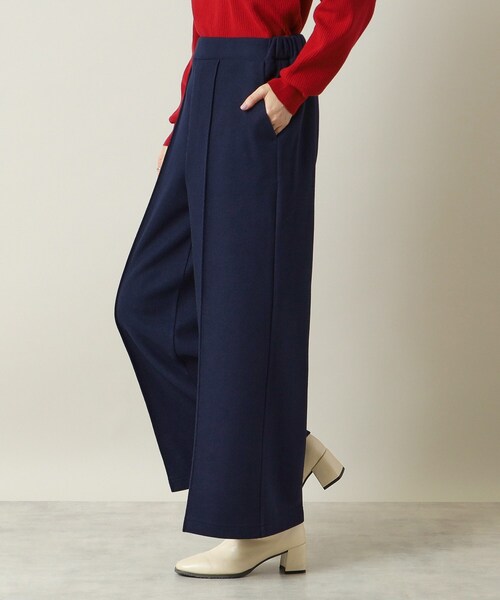 ITS'DEMO（イッツデモ）の「◆【手洗い可／後ろウエストゴム】カットメルトンワイドパンツ（その他パンツ・レディース・グレー/アイボリー/ネイビー・00）」の3枚目の写真