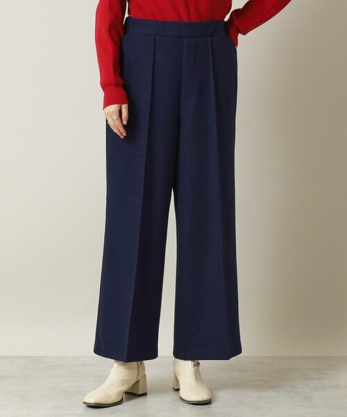 ITS'DEMO（イッツデモ）の「◆【手洗い可／後ろウエストゴム】カットメルトンワイドパンツ（その他パンツ・レディース・グレー/アイボリー/ネイビー・00）」の6枚目の写真