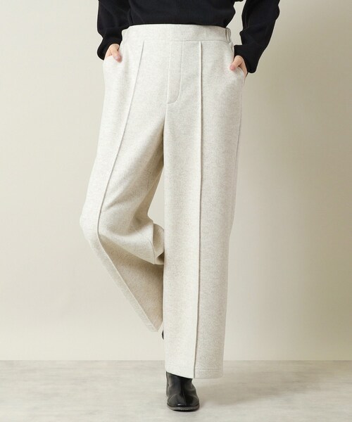 ITS'DEMO（イッツデモ）の「◆【手洗い可／後ろウエストゴム】カットメルトンワイドパンツ（その他パンツ・レディース・グレー/アイボリー/ネイビー・00）」の10枚目の写真