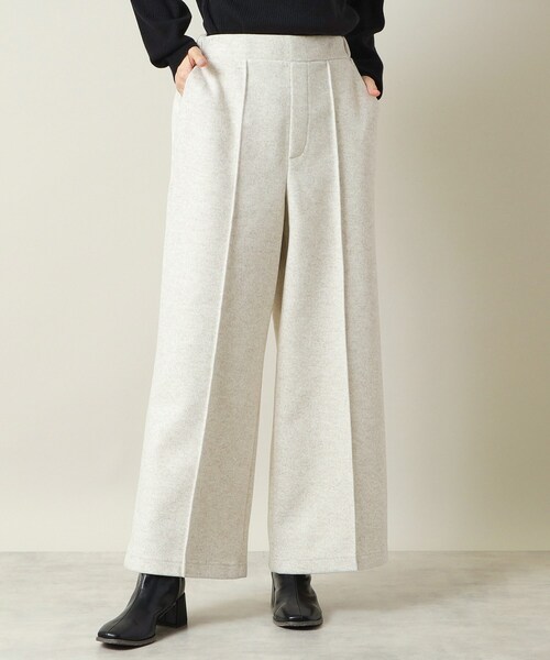 ITS'DEMO（イッツデモ）の「◆【手洗い可／後ろウエストゴム】カットメルトンワイドパンツ（その他パンツ・レディース・グレー/アイボリー/ネイビー・00）」の14枚目の写真