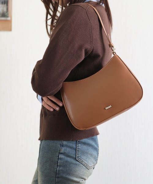 florist（フローリスト）の「【2種類のショルダーストラップ入り】レザータッチシンプルホーボーバッグ/ハンドバッグ（ハンドバッグ・レディース・ブラック/オフホワイト/モカ/キャメル/ワインレッド・FREE）」の19枚目の写真