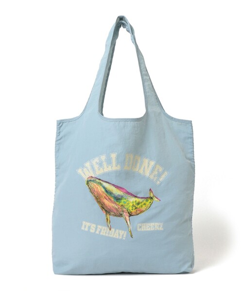 B:MING by BEAMS（ビーミングバイビームス）の「北村直登 プリント BAG（トートバッグ・レディース・サックスブルー/ホワイト系その他5/チャコールグレー・ONE SIZE）」の3枚目の写真