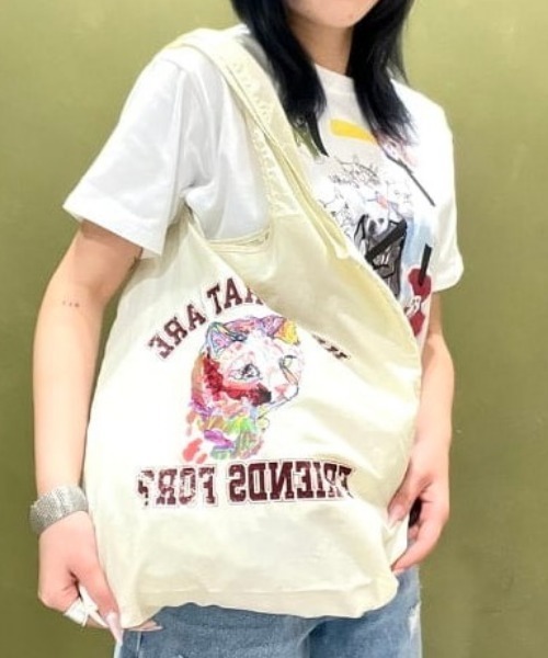 B:MING by BEAMS（ビーミングバイビームス）の「北村直登 プリント BAG（トートバッグ・レディース・サックスブルー/ホワイト系その他5/チャコールグレー・ONE SIZE）」の5枚目の写真