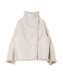 LAGUNAMOON | フェイクムートンスタンドカラーコート(ムートンコート)