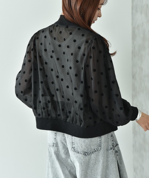 actuel（アクチュエル）の「【ａｃｔｕｅｌ】シアードットフロッキーＺＩＰブルゾン（ブルゾン・レディース・ブラック/グレー・FREE）」の12枚目の写真