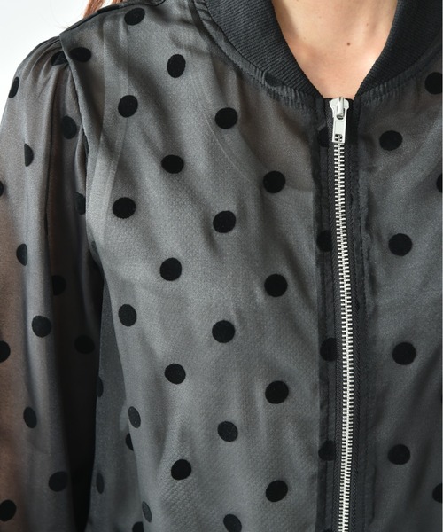 actuel（アクチュエル）の「【ａｃｔｕｅｌ】シアードットフロッキーＺＩＰブルゾン（ブルゾン・レディース・ブラック/グレー・FREE）」の14枚目の写真