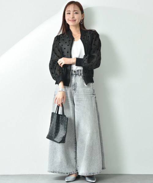 actuel（アクチュエル）の「【ａｃｔｕｅｌ】シアードットフロッキーＺＩＰブルゾン（ブルゾン・レディース・ブラック/グレー・FREE）」の17枚目の写真