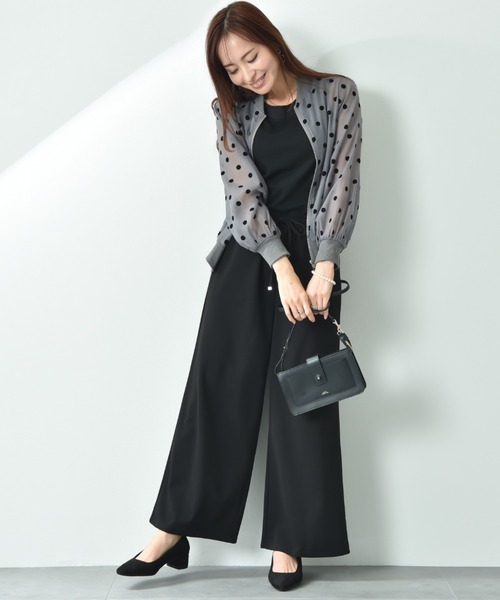 actuel（アクチュエル）の「【ａｃｔｕｅｌ】シアードットフロッキーＺＩＰブルゾン（ブルゾン・レディース・ブラック/グレー・FREE）」の6枚目の写真