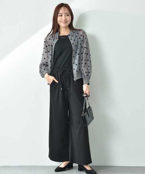 actuel（アクチュエル）の「【ａｃｔｕｅｌ】シアードットフロッキーＺＩＰブルゾン（ブルゾン・レディース・ブラック/グレー・FREE）」の9枚目の写真